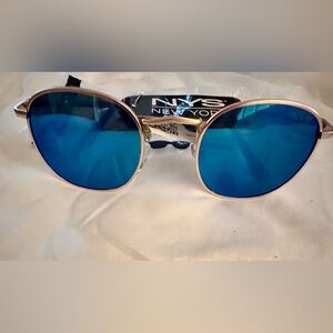 COPY - COPY - NYS Collection Blue and Gold Mirrored Sunglasses
